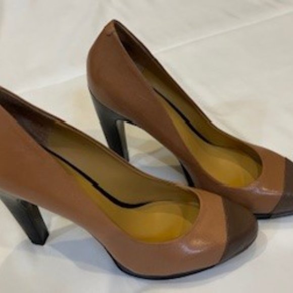 Nine West Baroque Womens Two Tone Leather Heels - Picture 4 of 4
